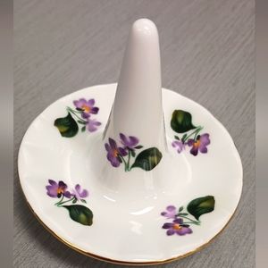 Radnor Bone China Floral Ring Holder made in England.